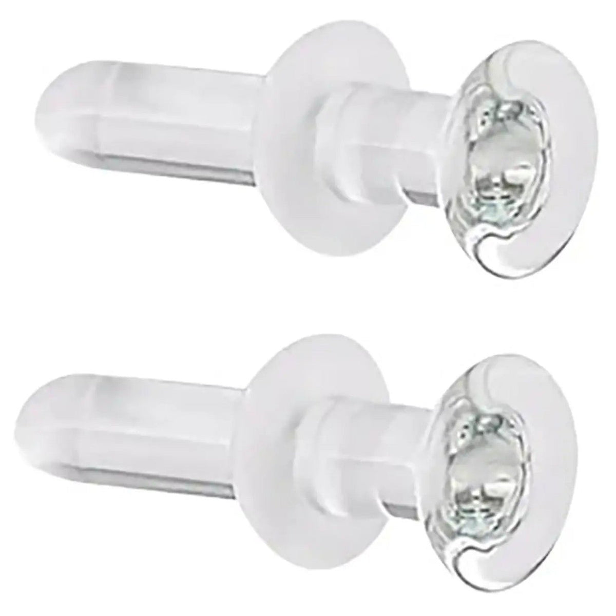 Clear Pyrex Glass Retainer Labret Stud 20 to 8 Gauge - 1/2" - Kruelty