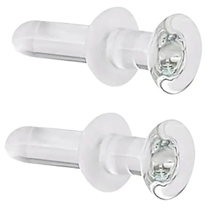 Clear Pyrex Glass Retainer Labret Stud 20 to 8 Gauge - 1/2" - Kruelty