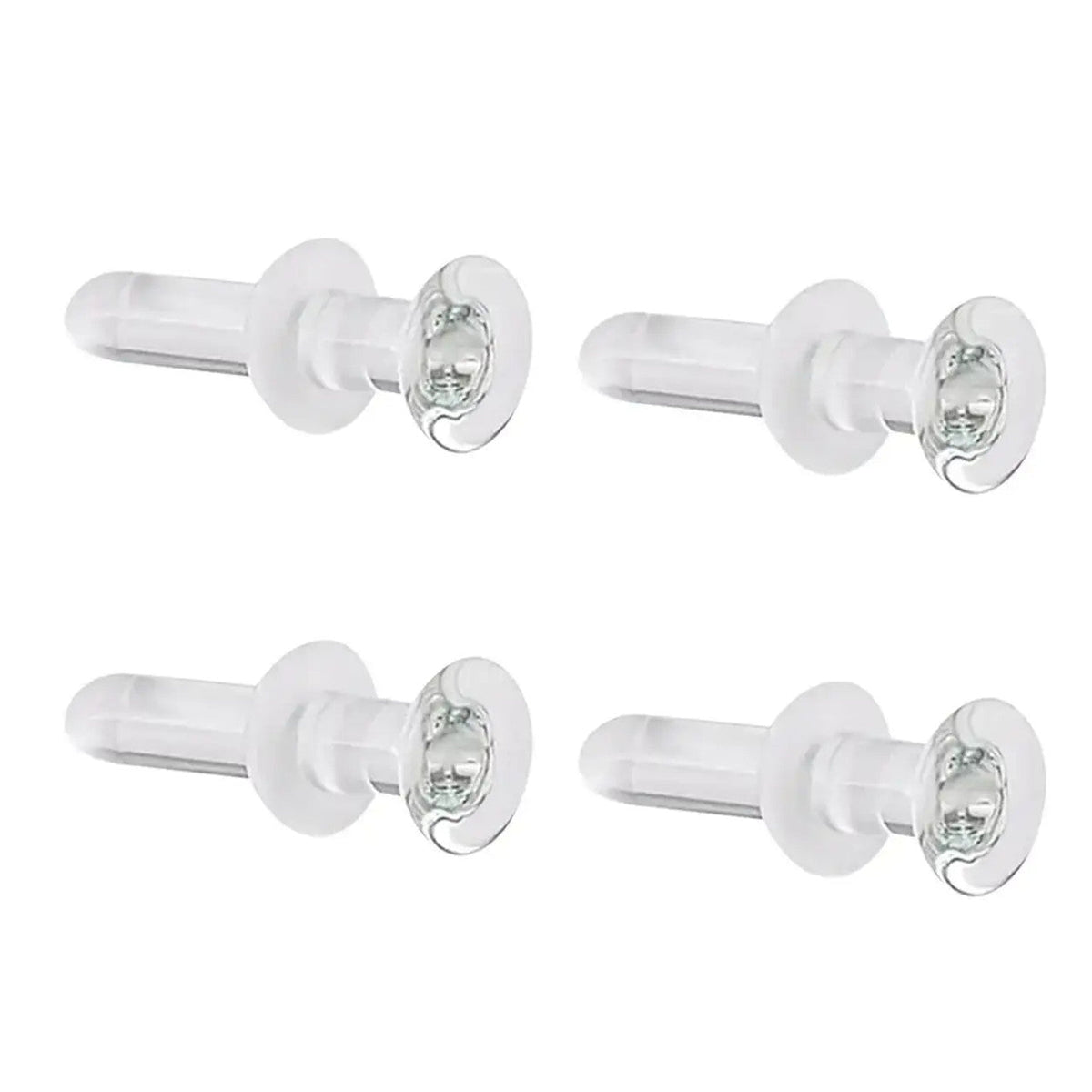 Clear Pyrex Glass Retainer Labret Stud 20 to 8 Gauge - 1/2" - Kruelty