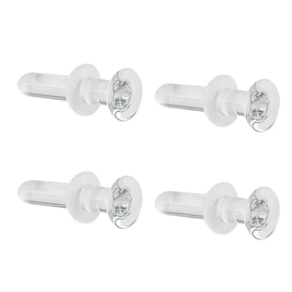 Clear Pyrex Glass Retainer Labret Stud 20 to 8 Gauge - 1/2" - Kruelty