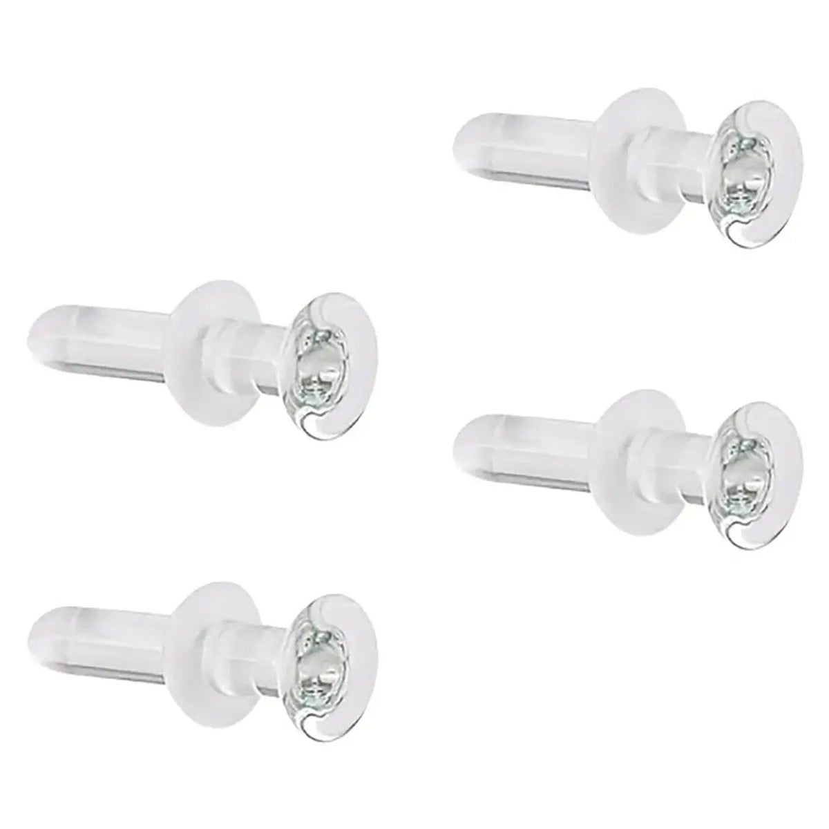 Clear Pyrex Glass Retainer Labret Stud 20 to 8 Gauge - 1/2" - Kruelty