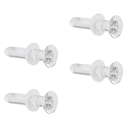 Clear Pyrex Glass Retainer Labret Stud 20 to 8 Gauge - 1/2" - Kruelty