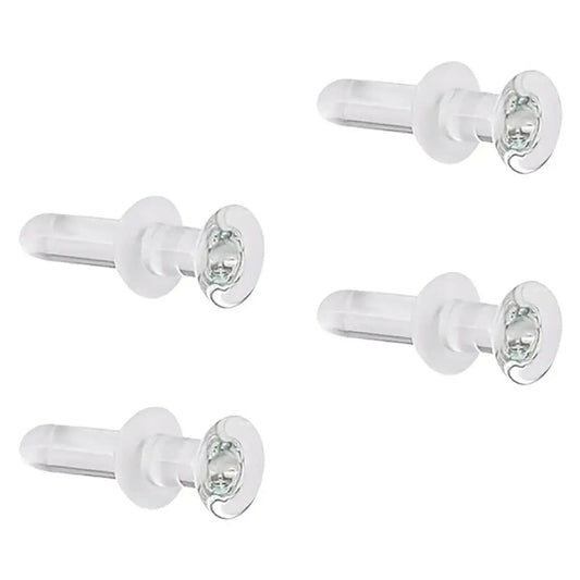 Clear Pyrex Glass Retainer Labret Stud 20 to 8 Gauge - 1/2" - Kruelty
