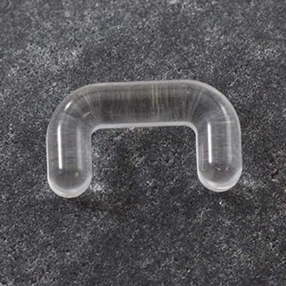 Clear Acrylic Basic U Shape Staple Septum Retainer - 16 to 10 Gauge