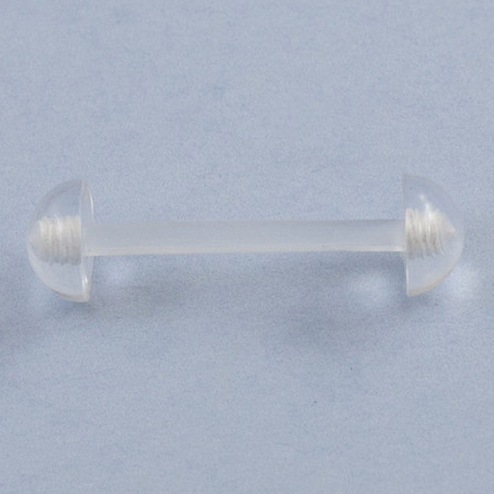 Bioflex 14 Gauge Clear Retainer Barbell 16mm - 4 Pack