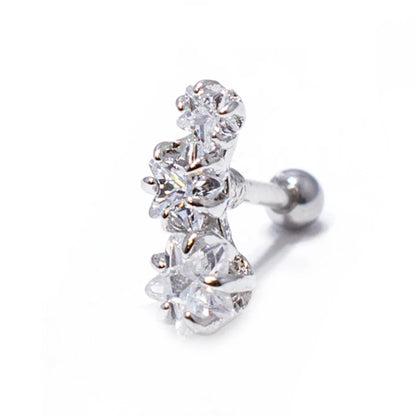 Surgical Steel 16 Gauge Cartilage Barbell with Dragon Claw Triple Star - photo 5