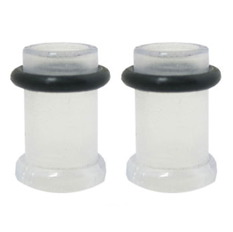 Acrylic 0 Gauge Single Flare Ear Tunnels with UV Glow - Pair - photo 3
