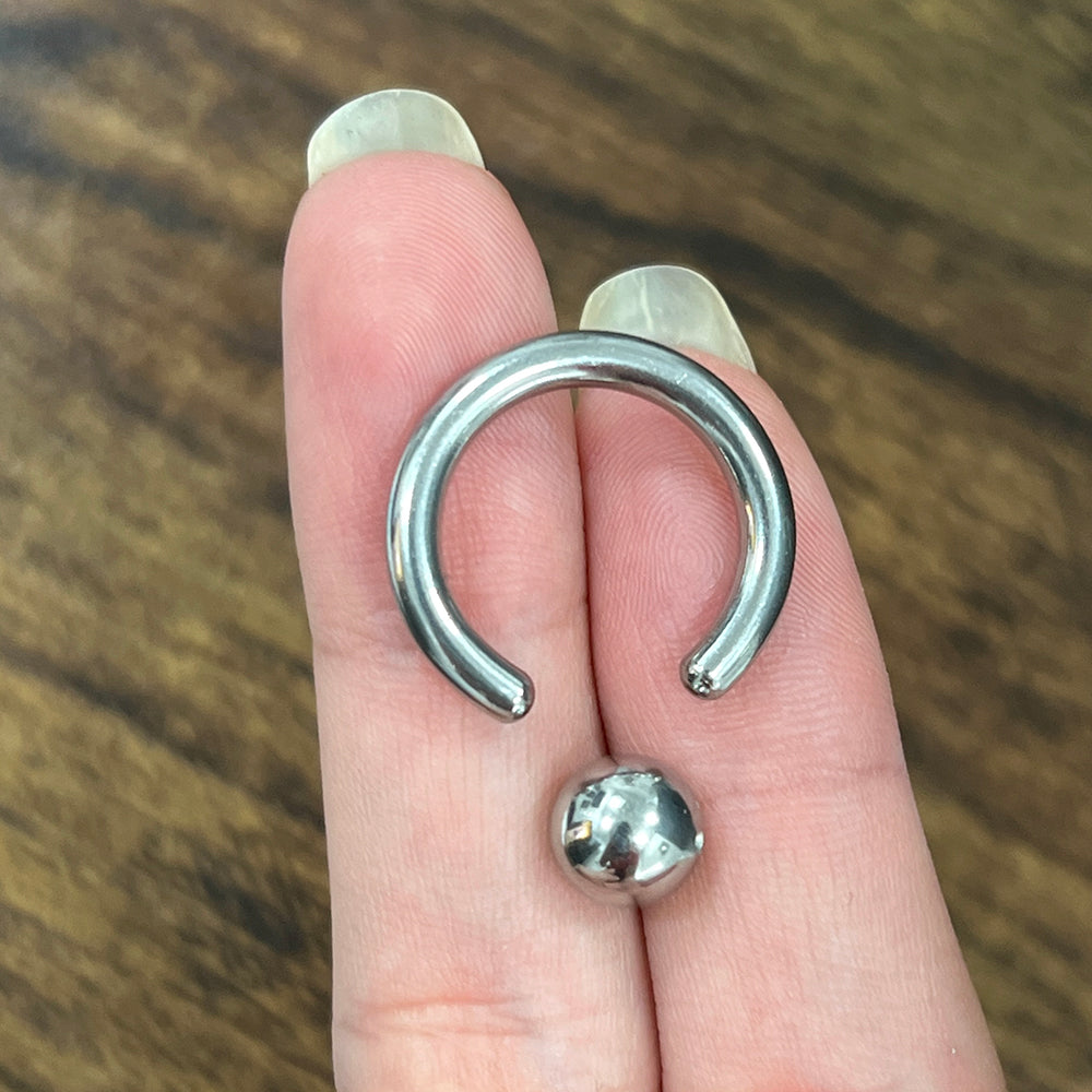Surgical Steel 8 Gauge Captive Bead Ring with Closure Ball - photo 2