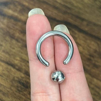 Surgical Steel 8 Gauge Captive Bead Ring with Closure Ball - photo 2