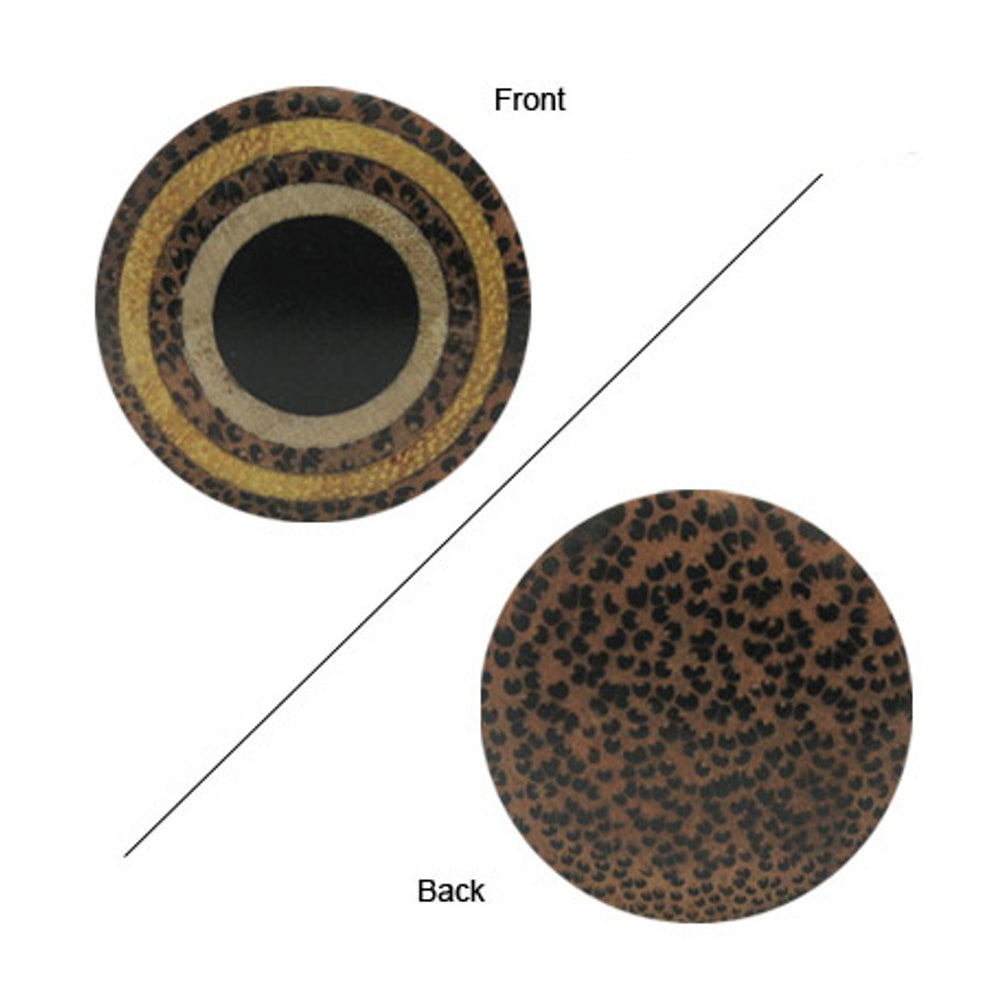 Wood 1 Inch Ear Plugs with Target Inlay Saddle Fit - Pair - photo 2