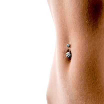 Surgical Steel Belly Button Ring 14 Gauge 7/16" (11 MM) & Ferido Balls