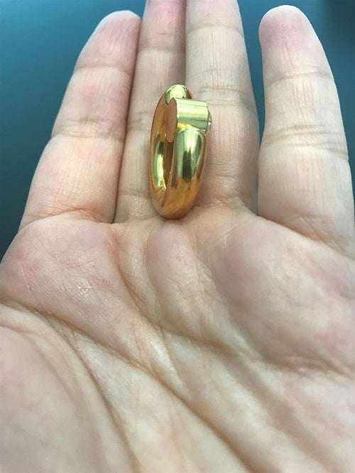 IP Gold Surgical Steel 12 to 2 Gauge Crystal Captive Ring - photo 3