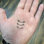 Surgical Steel 14 Gauge Curved Barbell with Ball End - photo 4