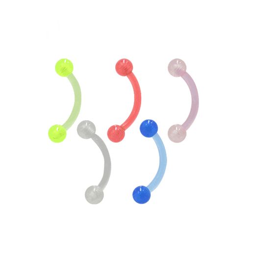 Flexible Curved Eyebrow Barbell Ring