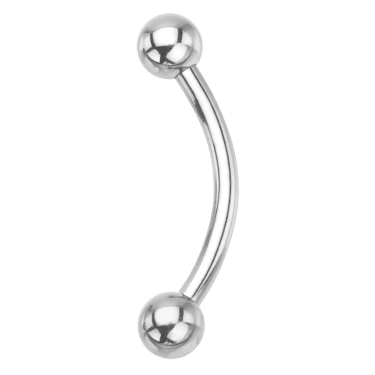 Surgical Steel 14 Gauge Curved Barbell with Ball End - photo 2