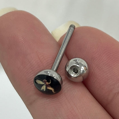 Surgical Steel 14 Gauge Tongue Barbell with Cute Fairy - photo 4