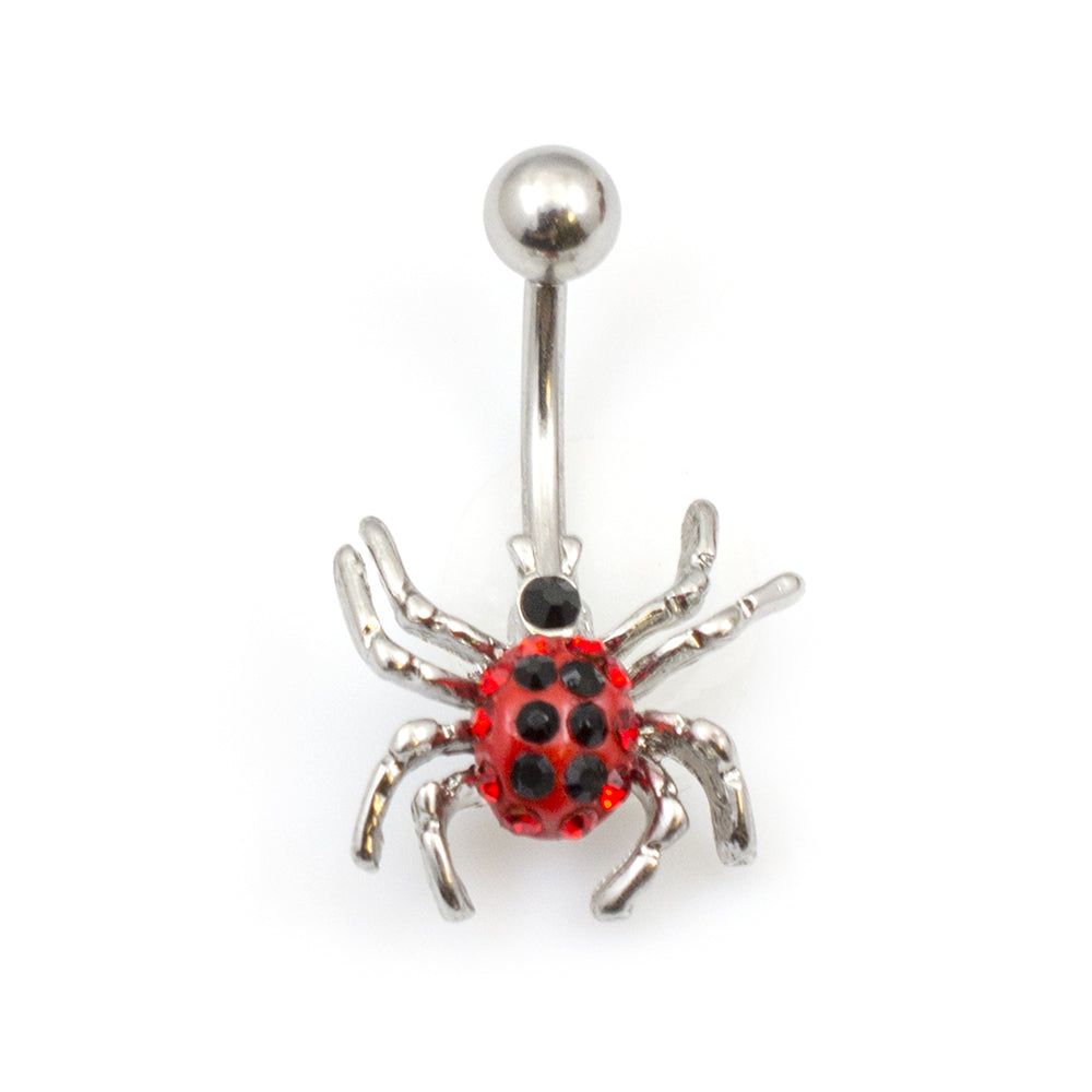 Surgical Steel 14 Gauge Belly Button Ring with CZ Spider - photo 5