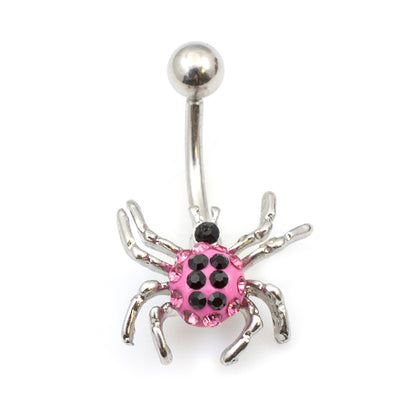 Surgical Steel 14 Gauge Belly Button Ring with CZ Spider - photo 6