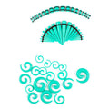 Cyan Acrylic 14 to 00 Gauge Ear Gauges Plugs Spiral Tapers - 54 Pack