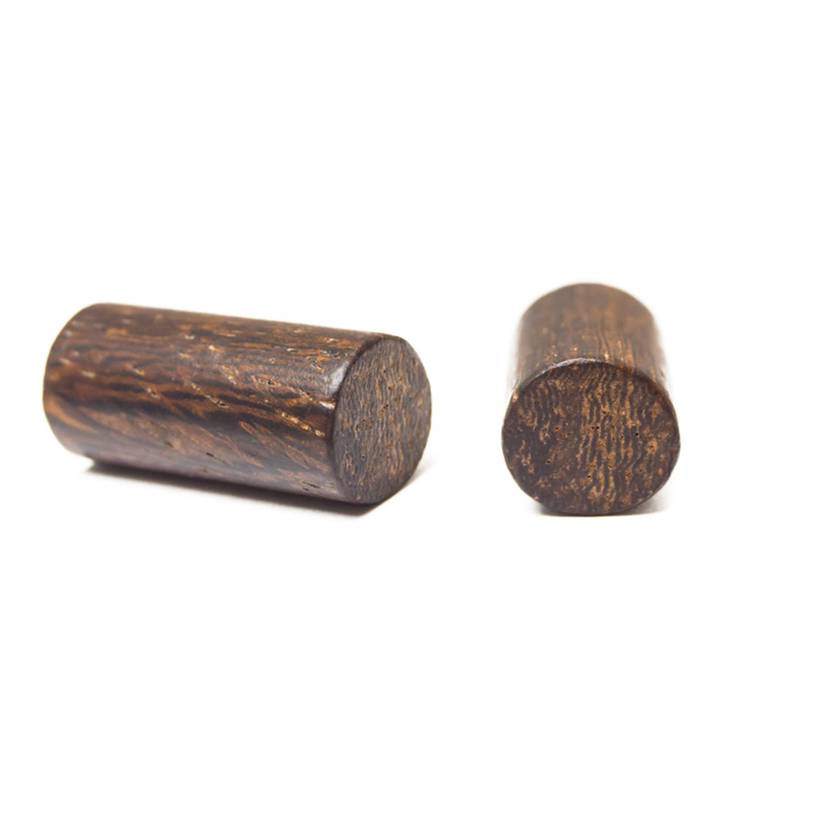Black Walnut Wood 0 Gauge Ear Plugs with Cylinder - Pair