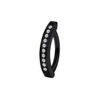 Titanium Black Belly Ring Hinged Hoop Clicker 14 Gauge Gems - Pair - Kruelty - Photo 4
