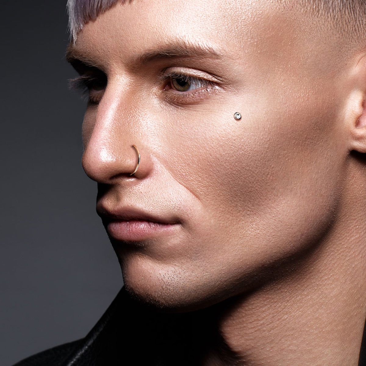 Titanium Nose Ring Hoop 20 & 18 Gauge D Shape with Flat End - Kruelty - Photo 8