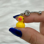 Surgical Steel 14 Gauge Dangle Duck Belly Button Ring