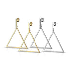 Surgical Steel 20 Gauge Dangle Equilateral Triangle Stud Earrings