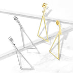 Surgical Steel 20 Gauge Dangle Isosceles Triangle Stud Earrings