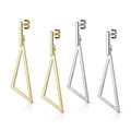Surgical Steel 20 Gauge Dangle Isosceles Triangle Stud Earrings