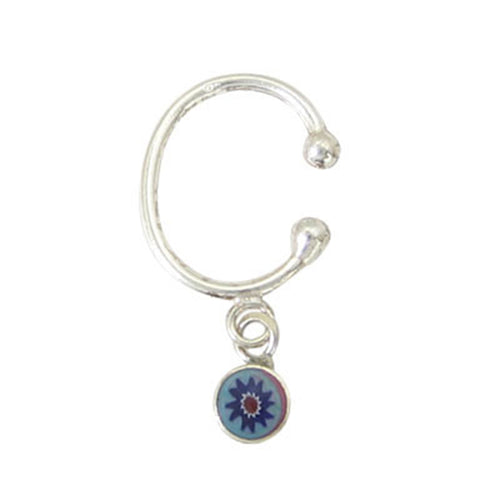 .925 Sterling Silver Psychic Energy Dangle Clip On Ear Cuff