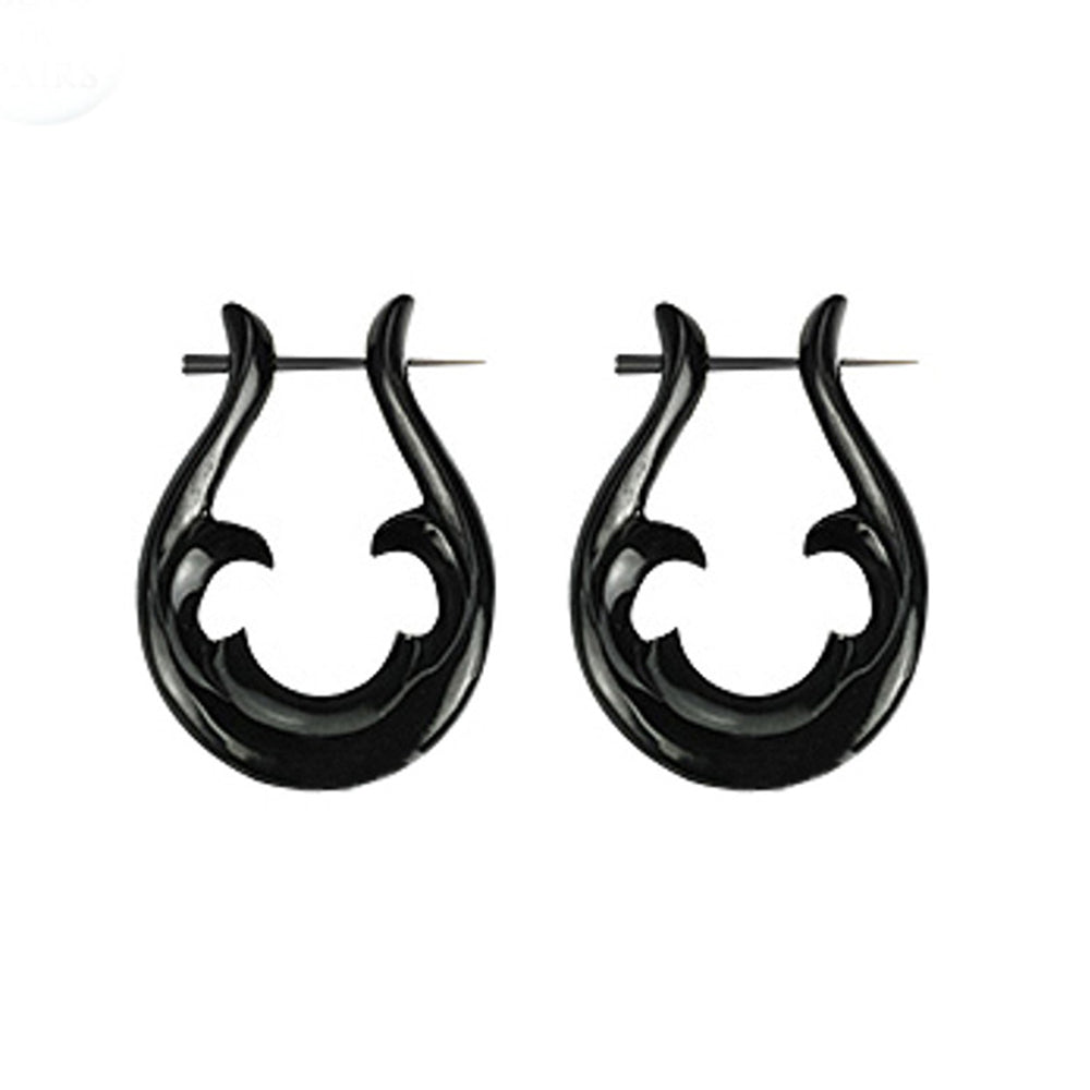 Organic Horn 14 to 16 Gauge Tribal Dangle Earring Hangers - Pair