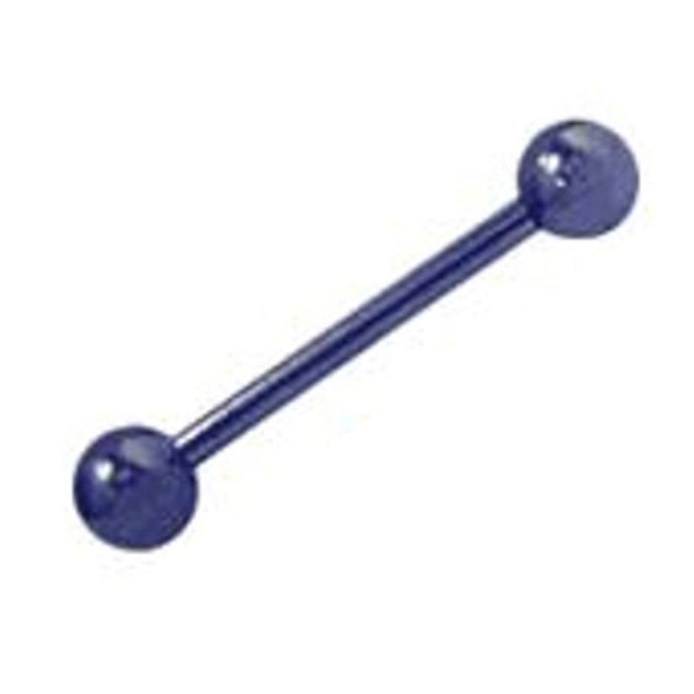 Titanium 14 Gauge Colored Straight Barbell with 5mm Ball - 1/2 Inch - photo 2