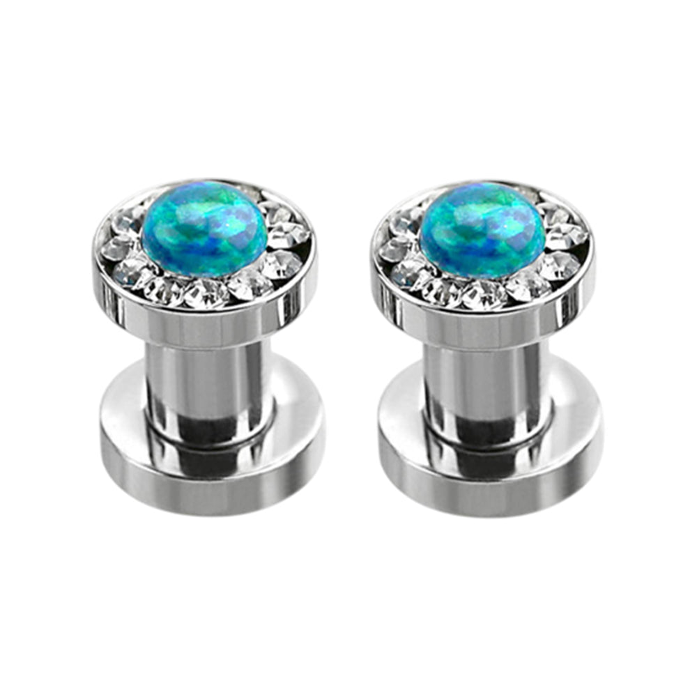 Surgical Steel Screw Fit Tunnels 6 to 0 Gauge - 5 Colors - Pair