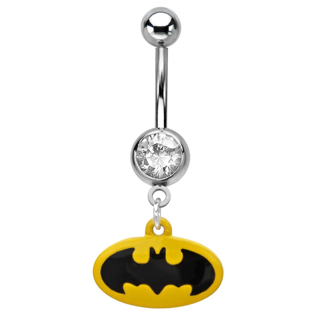 Surgical Steel 14 Gauge Belly Button Ring Dangle DC Comics with Batman