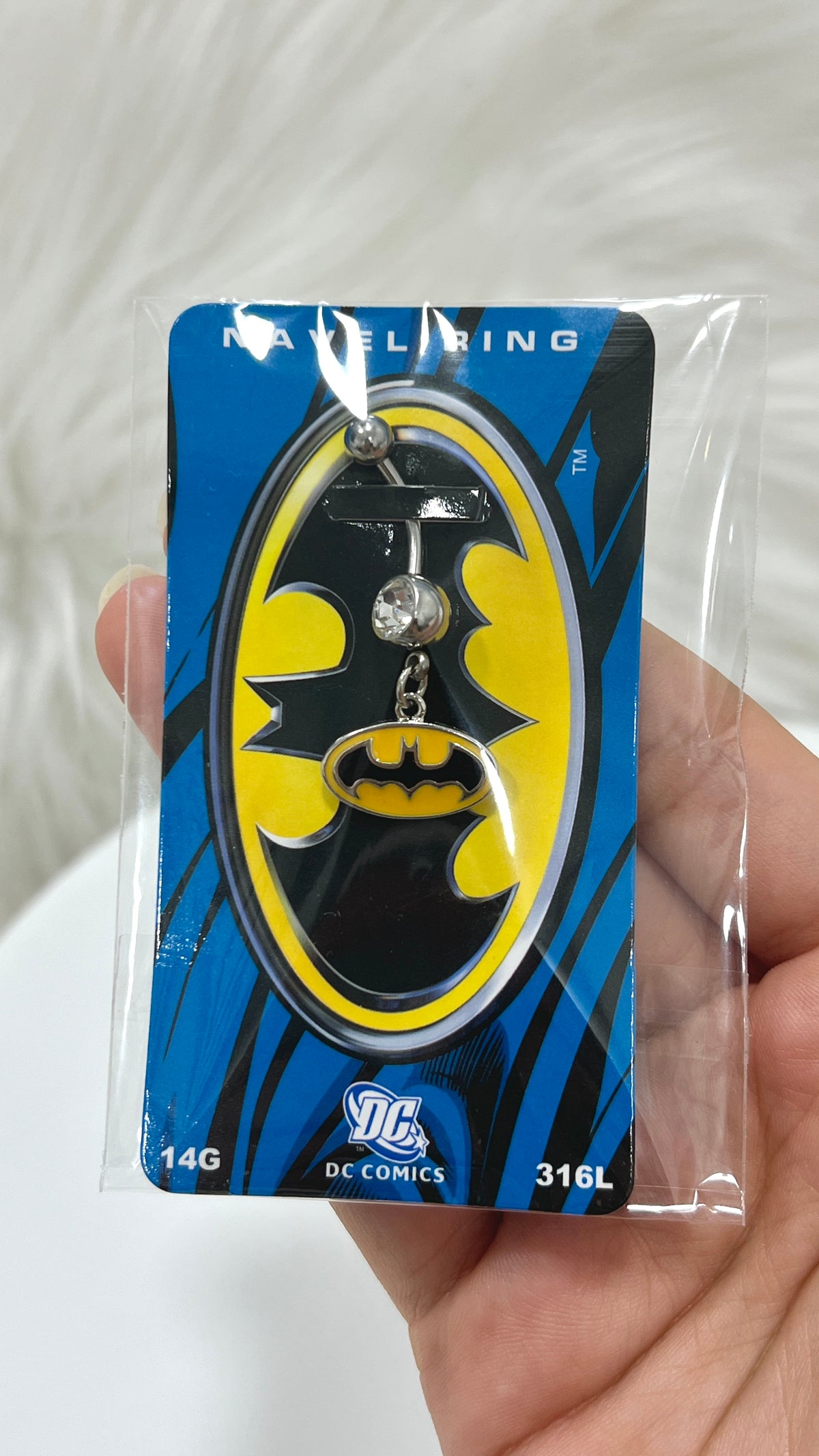 Surgical Steel Belly Ring 14G 11mm with DC Comics Batman Dangle - photo 2
