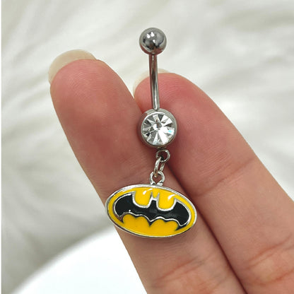 Surgical Steel Belly Ring 14G 11mm with DC Comics Batman Dangle - photo 4