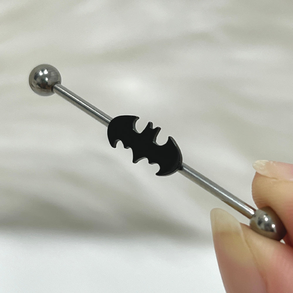 Surgical Steel Industrial Barbell 14G 38mm with DC Comics Batman - photo 4