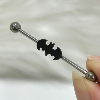 Surgical Steel Industrial Barbell 14G 38mm with DC Comics Batman - photo 4