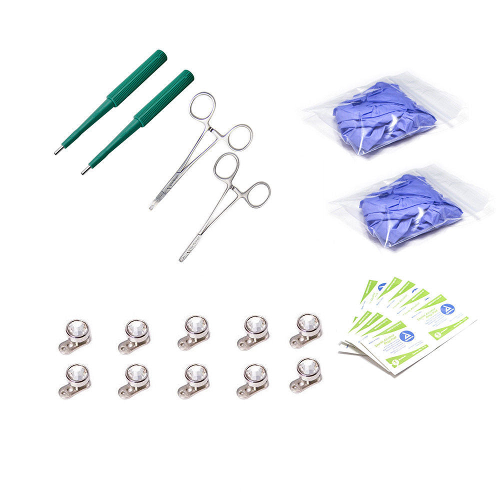 Surgical Steel Dermal Anchor Professional Piercing Kit with Punch