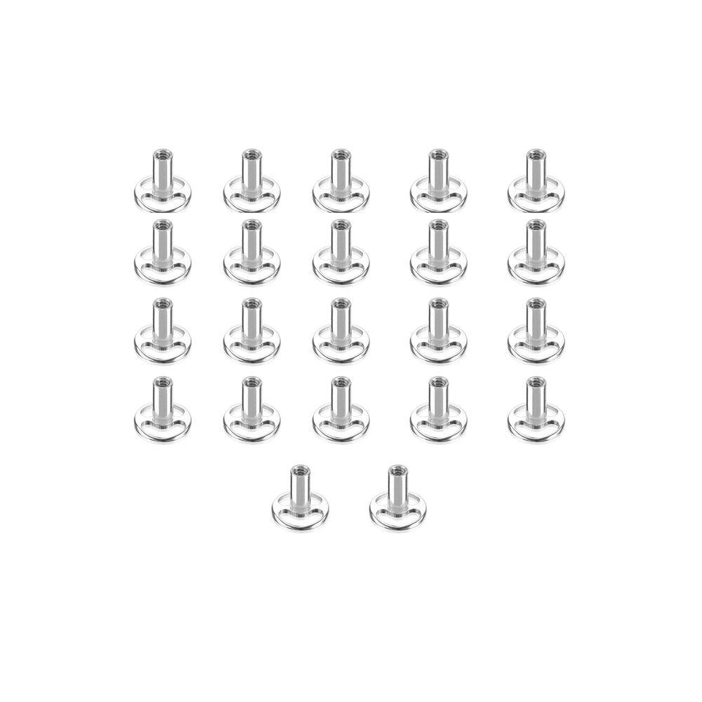 Surgical Steel Dermal Press Fit Gem 22 Tops & 22 Bottoms - 44 Pack