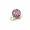 Surgical Steel Dermal Top 14 Gauge with Colorful Tiger Pattern - Kruelty