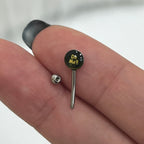 Surgical Steel 16 Gauge Curved Eyebrow Barbell with Do Me Logo - photo 3
