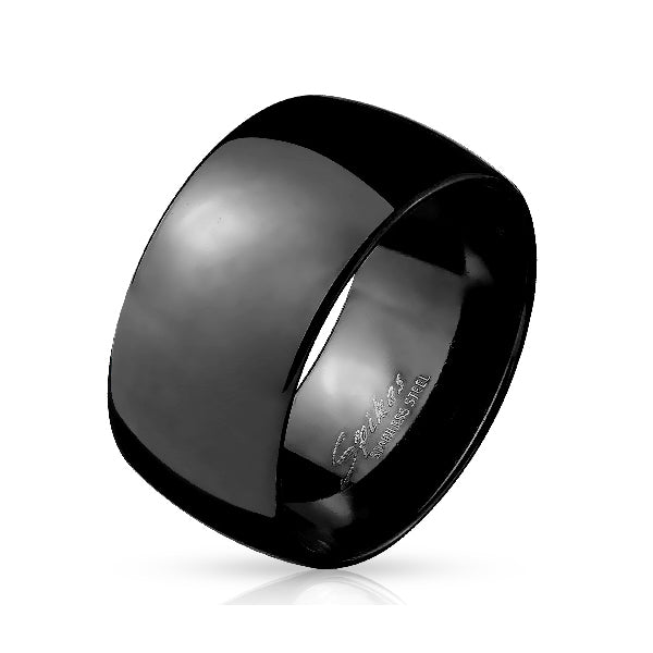 Surgical Steel Dome Wide Band Ring