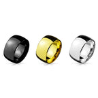 Surgical Steel Dome Wide Band Ring