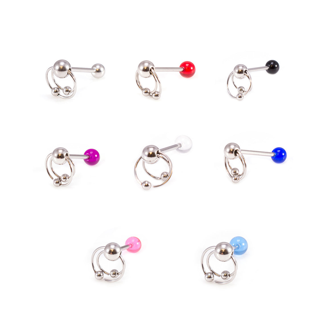 Surgical Steel 14 Gauge Tongue Barbell with Door Knocker