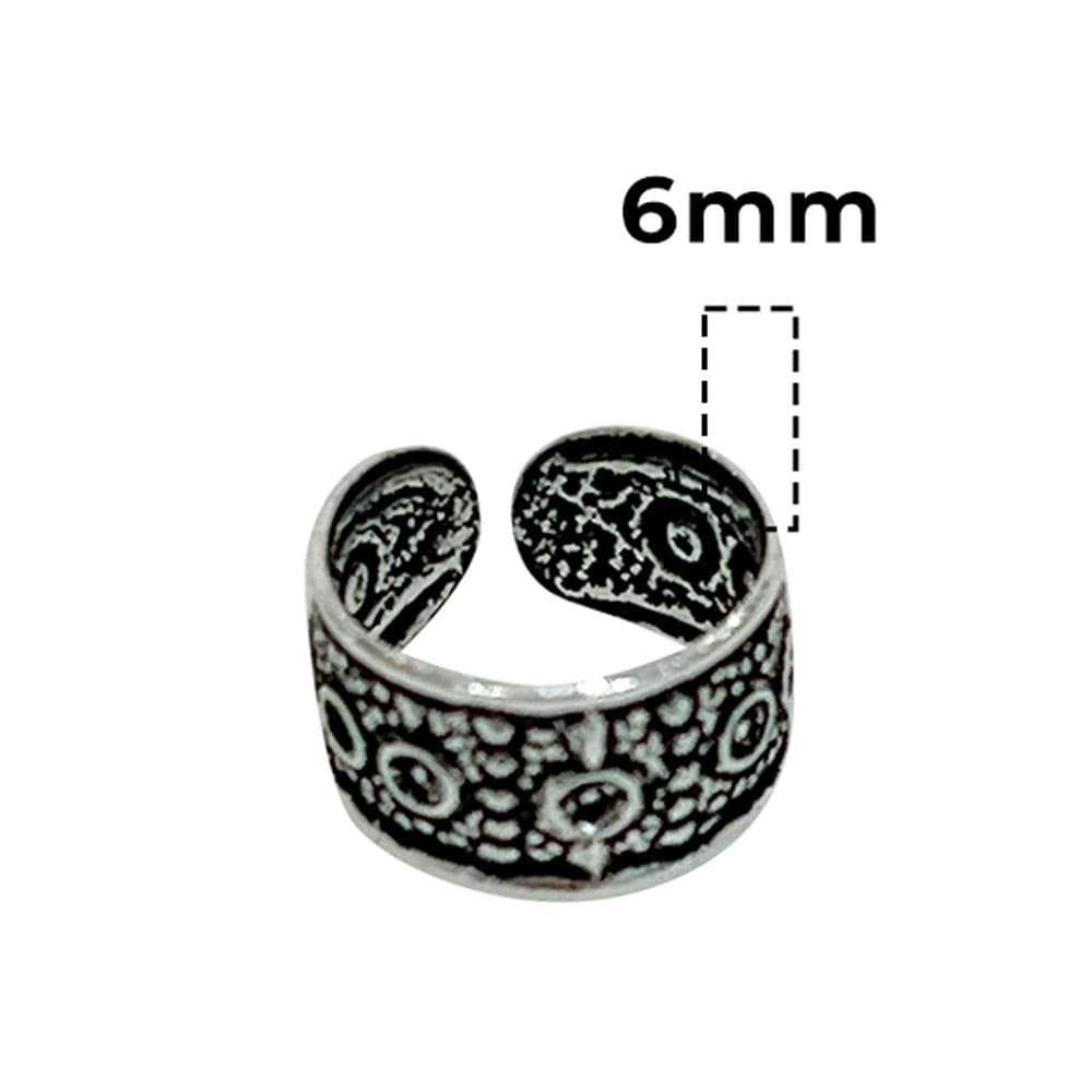 .925 Sterling Silver Dots Pattern Bali Ear Cuff Earring
