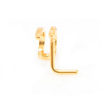Surgical Steel 20 Gauge Double Faux Hoop L-Shape Nose Ring with CZ