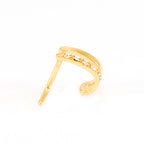 Surgical Steel 20 Gauge Double Faux Hoop L-Shape Nose Ring with CZ