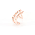 Surgical Steel 20 Gauge Double Faux Hoop L-Shape Nose Ring with CZ